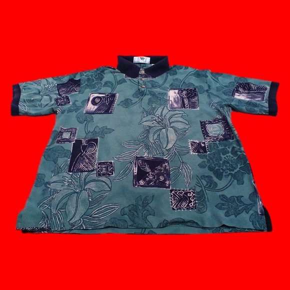 Thomas Wilson Men's Shirt Collar Polo Pullover S/S Cotton 3" Slits Size XL B&T - Picture 9 of 16